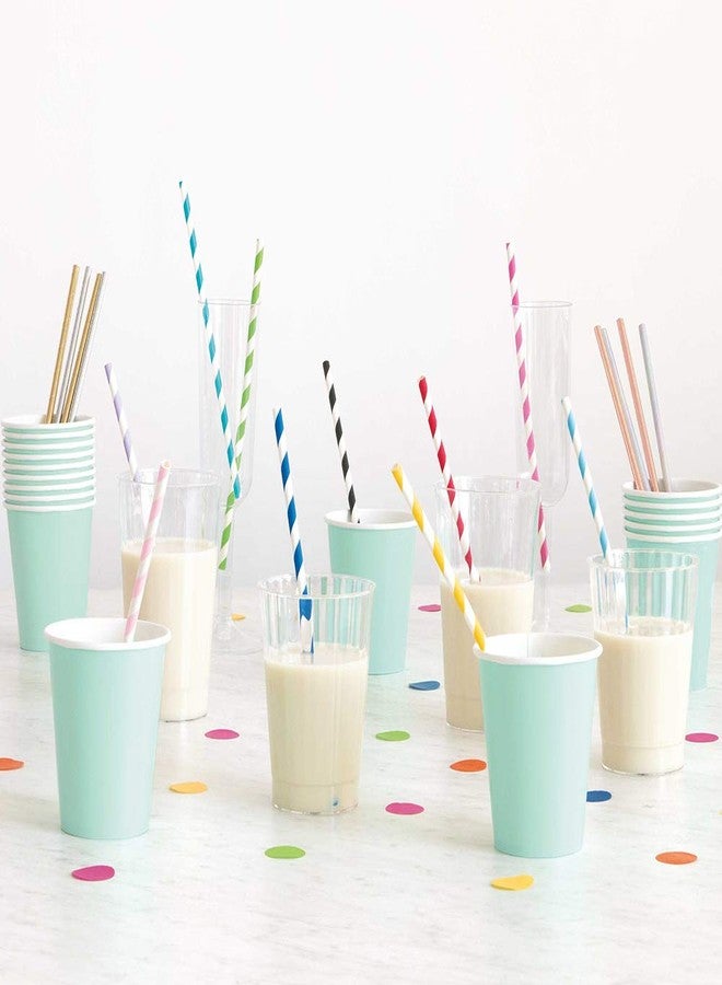 Unique Party Lovely Pink Striped Paper Straws - 40 Count - Unique Style & Fun Drinking Experience, Perfect for Parties, Celebrations, and Everyday Use - Image 2